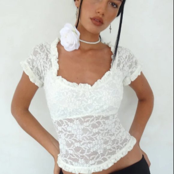 Motel Rufte Lace Top - Picture 4 of 5